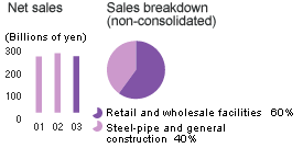 Net sales  Sales breakdown