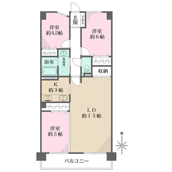 LDと隣接する洋室は一体利用で約20帖の広々空間に。全居室収納付きで、住空間をより広く利用できます。