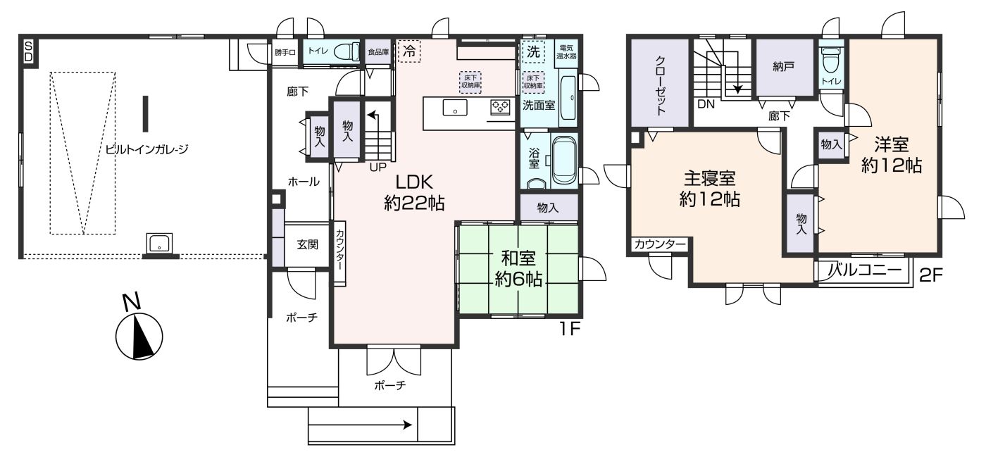 掲載の間取り図は設計図書を基に描き起こしたもので実際とは多少異なる場合があります。