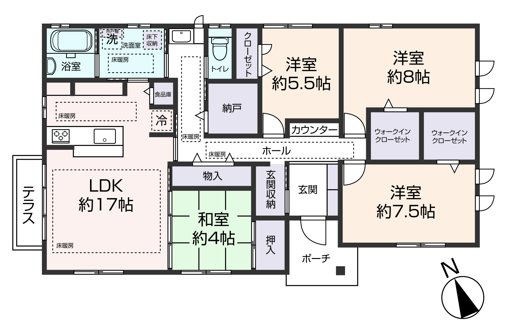 掲載の間取り図は設計図書を基に描き起こしたもので実際とは多少異なる場合があります。