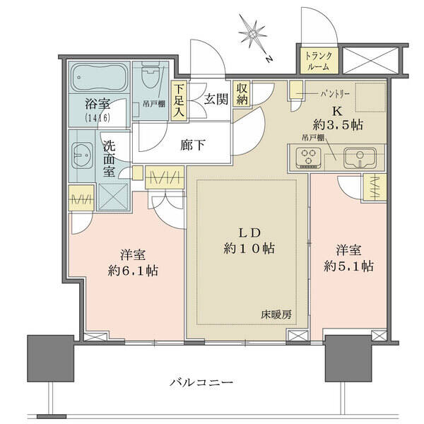DINKSや単身の方にとって非常に生活のしやすい同線となります。