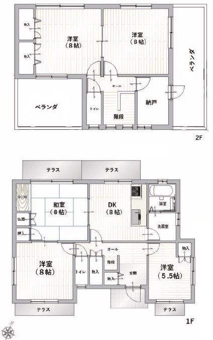 掲載の間取り図は設計図書を基に描き起こしたもので実際とは多少異なる場合があります。