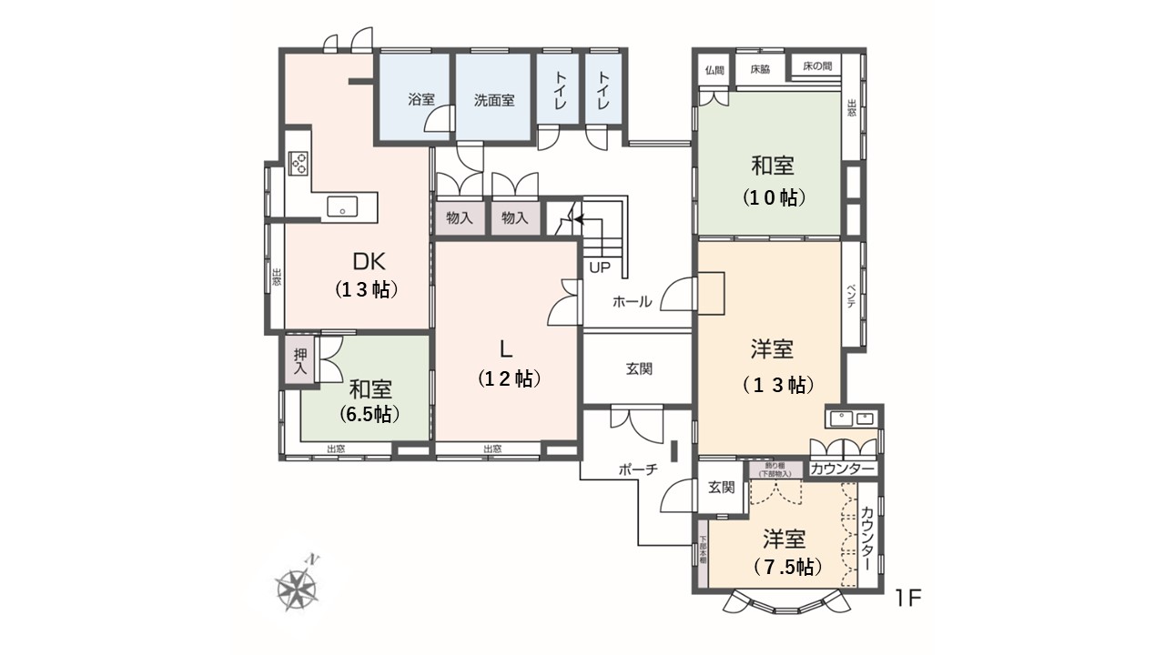 1階 掲載の間取り図は設計図書を基に描き起こしたもので実際とは多少異なる場合があります。