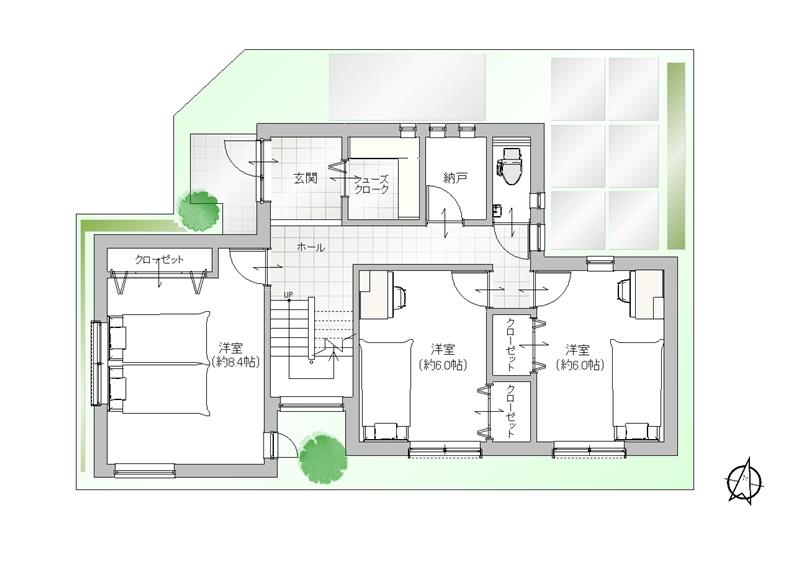 配置図(掲載の間取り図は設計図書を基に描き起こしたもので実際とは多少異なる場合があります。)