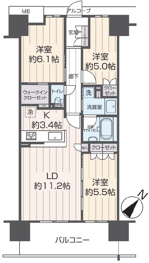 掲載の間取り図は設計図書を基に描き起こしたもので実際とは多少異なる場合があります。