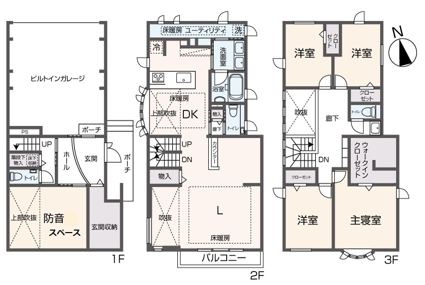 掲載の間取り図は設計図書を基に描き起こしたもので実際とは多少異なる場合があります。