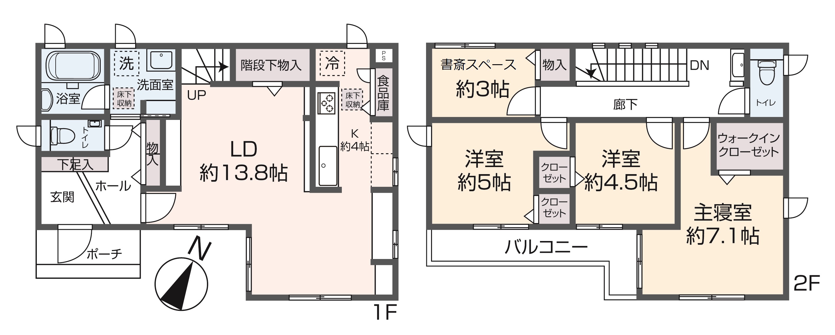 掲載の間取り図は設計図書を基に描き起こしたもので実際とは多少異なる場合があります。