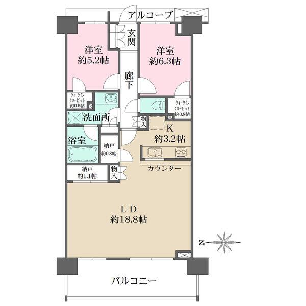 全居室5帖超のゆとりある間取り設計。2箇所のウォークインクローゼットや納戸など、収納豊富です。