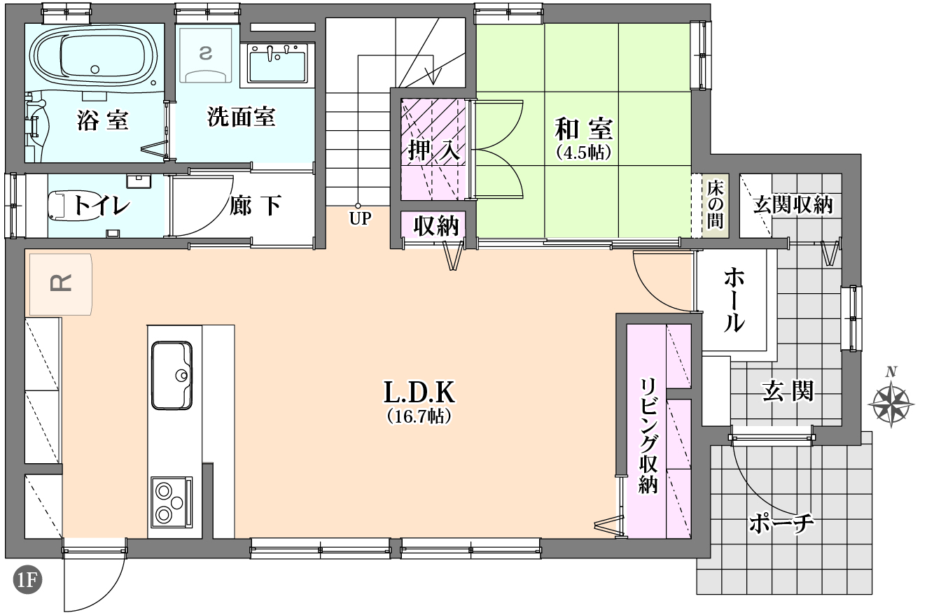 1階間取図 掲載の間取り図は設計図書を基に描き起こしたもので実際とは多少異なる場合があります。