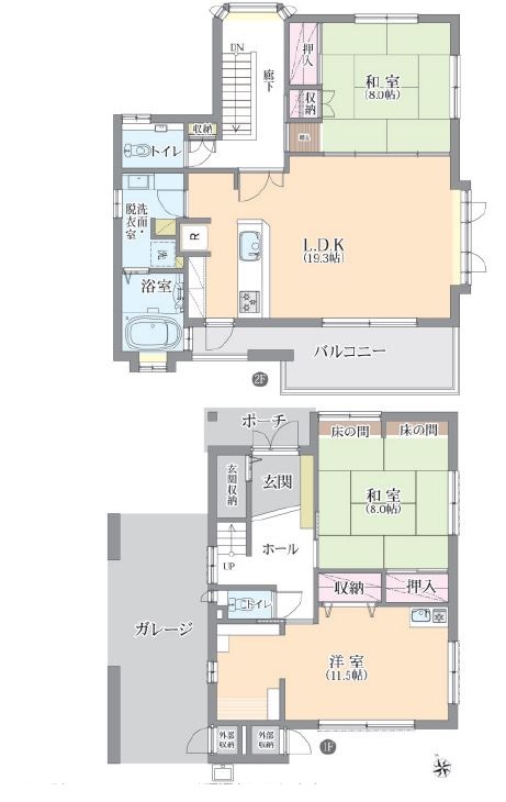 掲載の間取り図は設計図書を基に描き起こしたもので実際とは多少異なる場合があります。