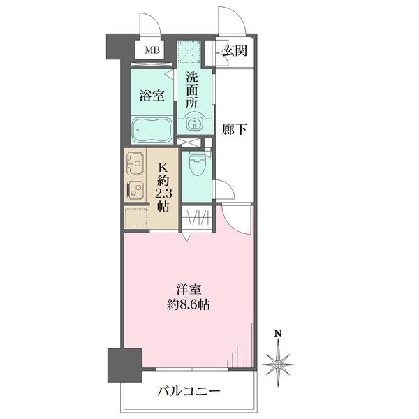 陽当り良好な南向き住戸。独立型キッチンのため、においや音が居室に広がりにくく、生活感を抑えられます。