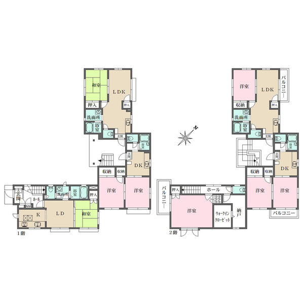 賃貸併用住宅(居住部分の他に賃貸部分1LDK×2、2K×2があります。)
