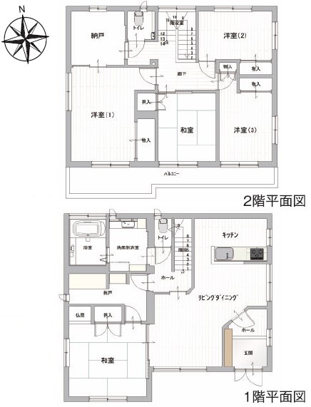 掲載の間取り図は設計図書を基に描き起こしたもので実際とは多少異なる場合があります。