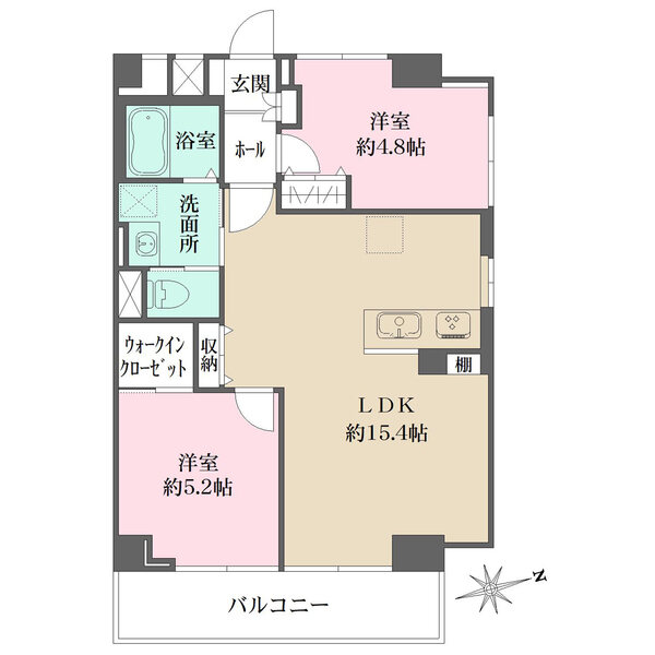 ウォークインクローゼットをはじめ豊富な収納が魅力のお部屋です。