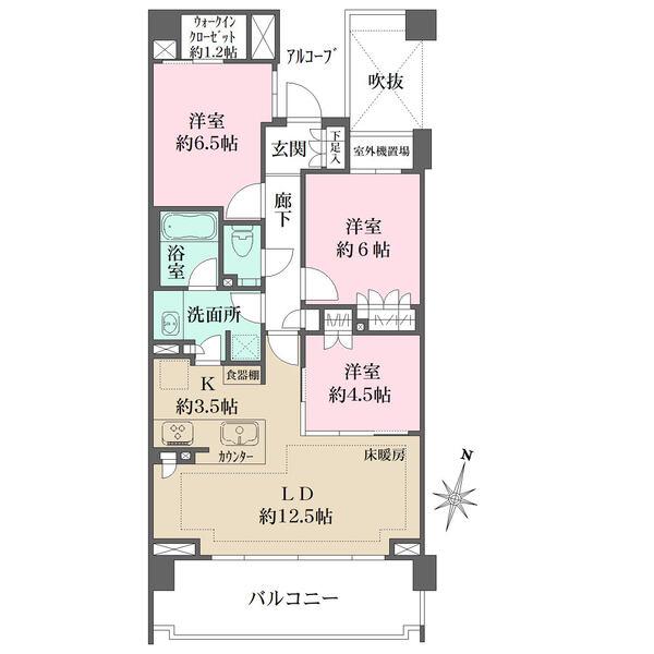 柱の出っ張りがないため、家具の配置がしやすい間取です。