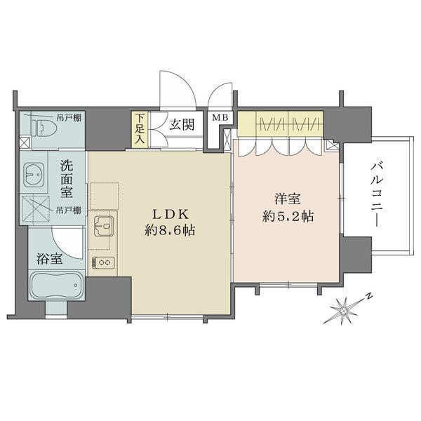 眺望・通風良好な11階部分の角住戸。全居室や浴室に窓あり。洋室や洗面室、トイレ、玄関に収納付きです。
