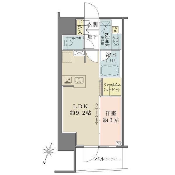 ウォールドアを格納することでゆとりのある1部屋としての利用も可能な間取りです。