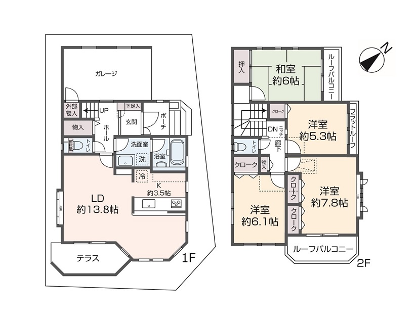 掲載の間取り図は設計図書を基に描き起こしたもので実際とは多少異なる場合があります。