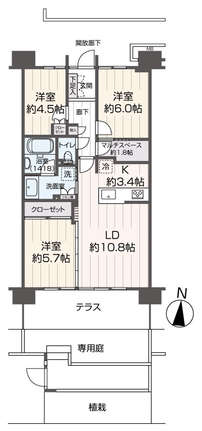 掲載の間取り図は設計図書を基に描き起こしたもので実際とは多少異なる場合があります。