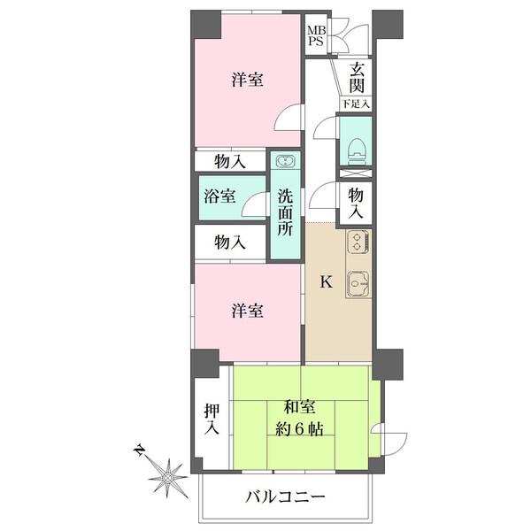 各居室収納あり、角部屋住戸