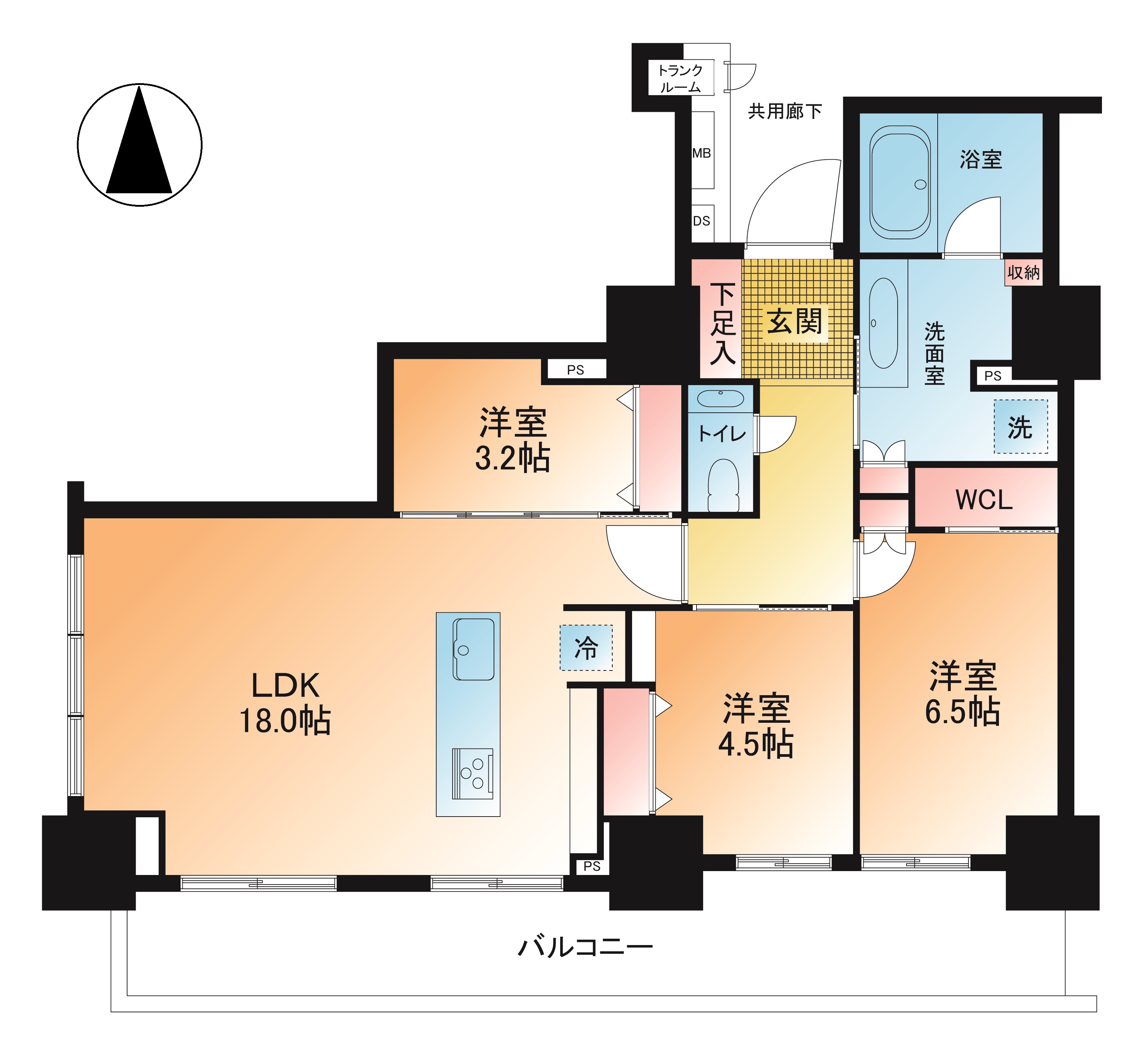 掲載の間取り図は設計図書を基に描き起こしたもので実際とは多少異なる場合があります。