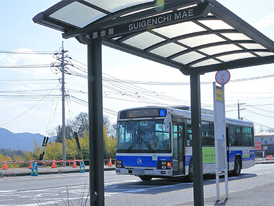 JR中国バス「水源地前」バス停