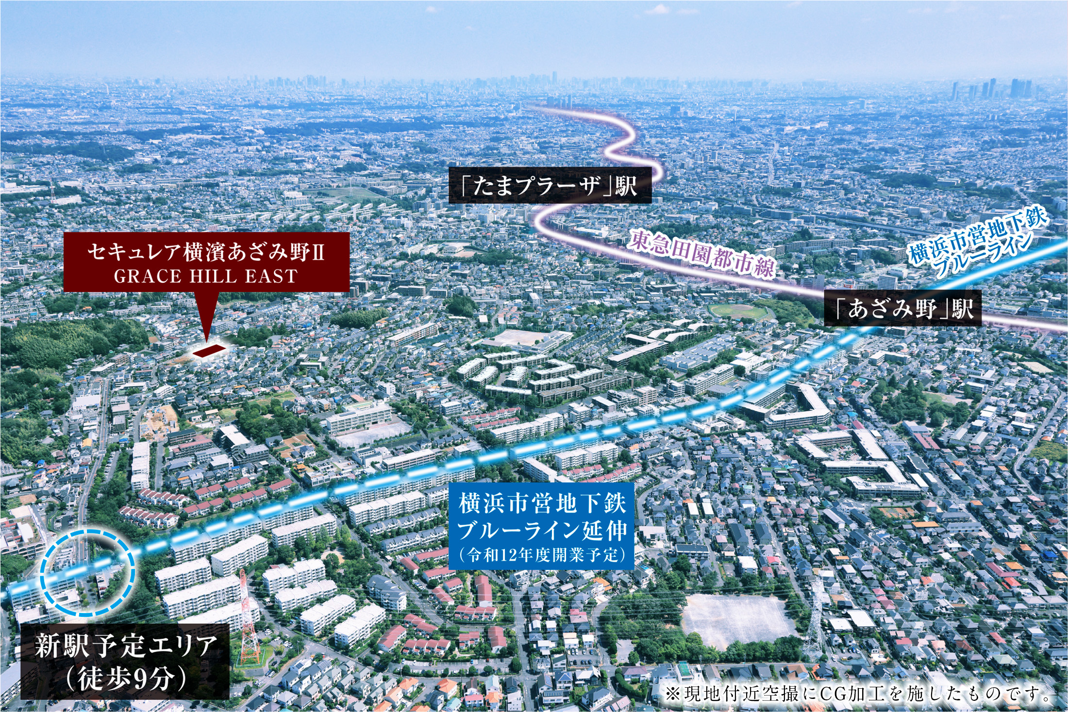 現地付近空撮