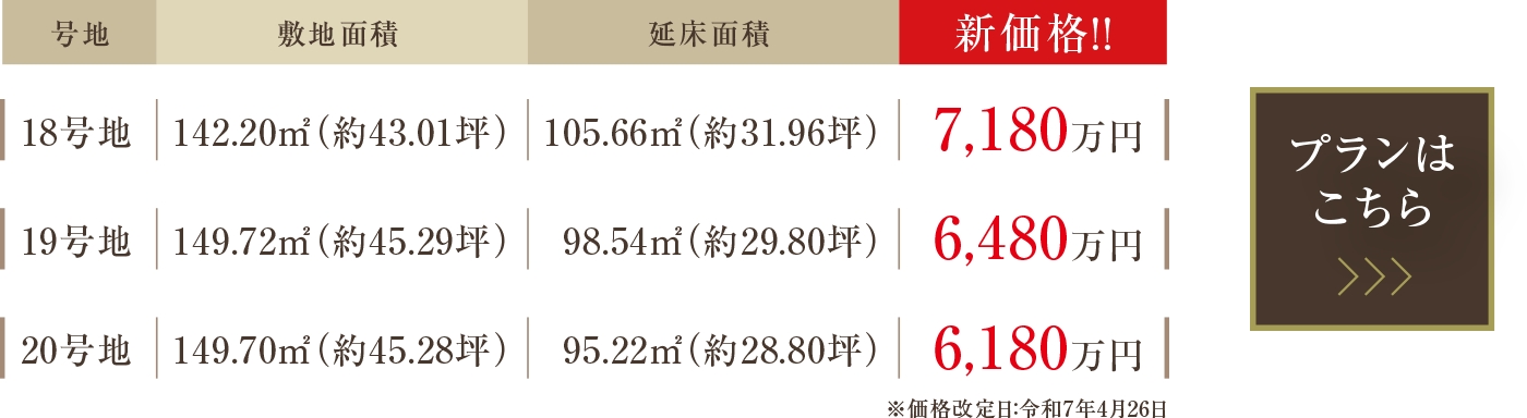 価格改定！！