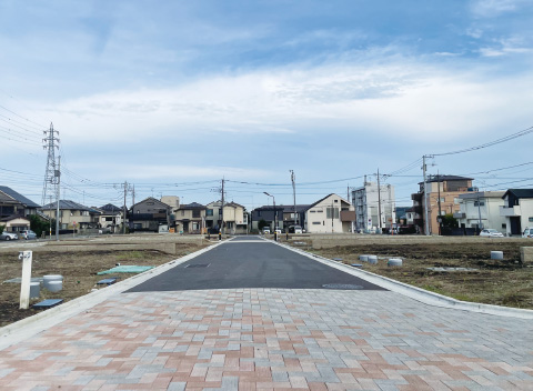無電柱の街区内道路