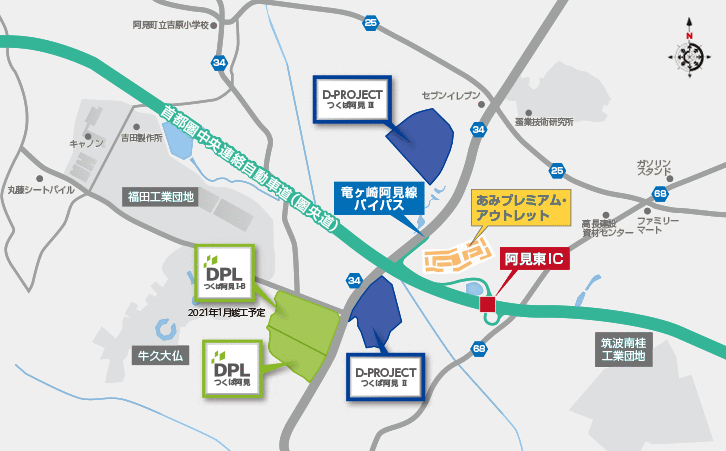 DPLつくば阿見Ⅰ-B地図