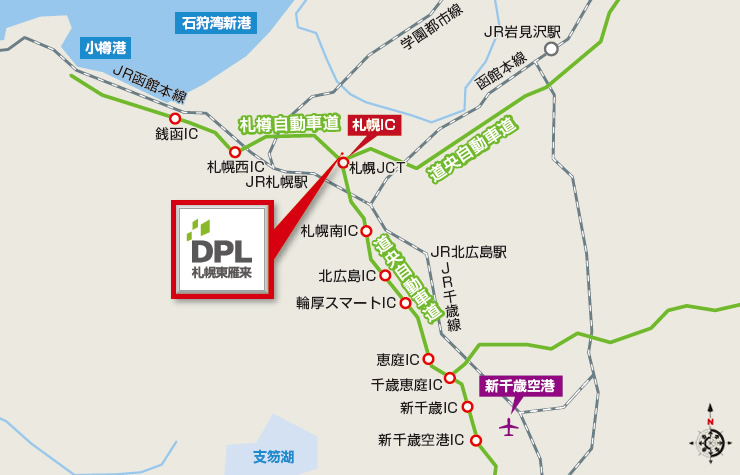 DPL札幌東雁来地図