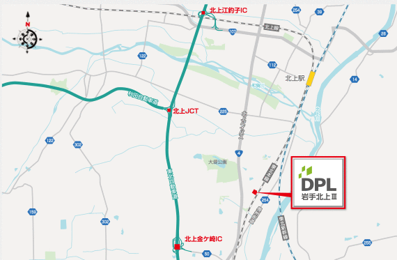 DPL岩手北上Ⅲ地図