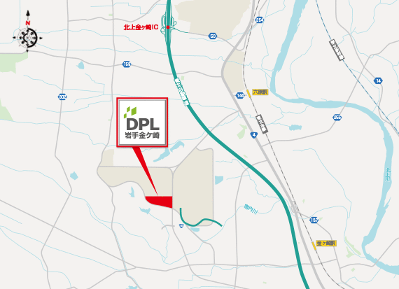 DPL岩手金ケ崎地図