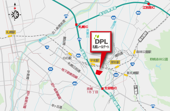 DPL札幌レールゲート地図