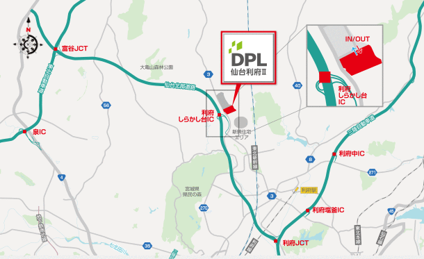 DPL仙台利府Ⅱ地図
