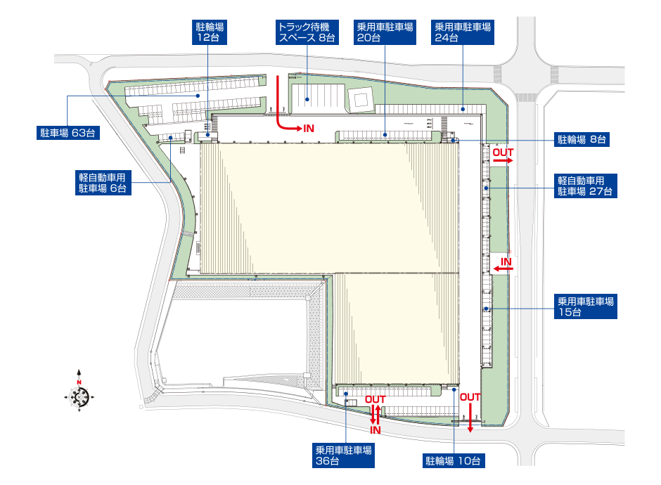 DPL新富士の敷地配置図