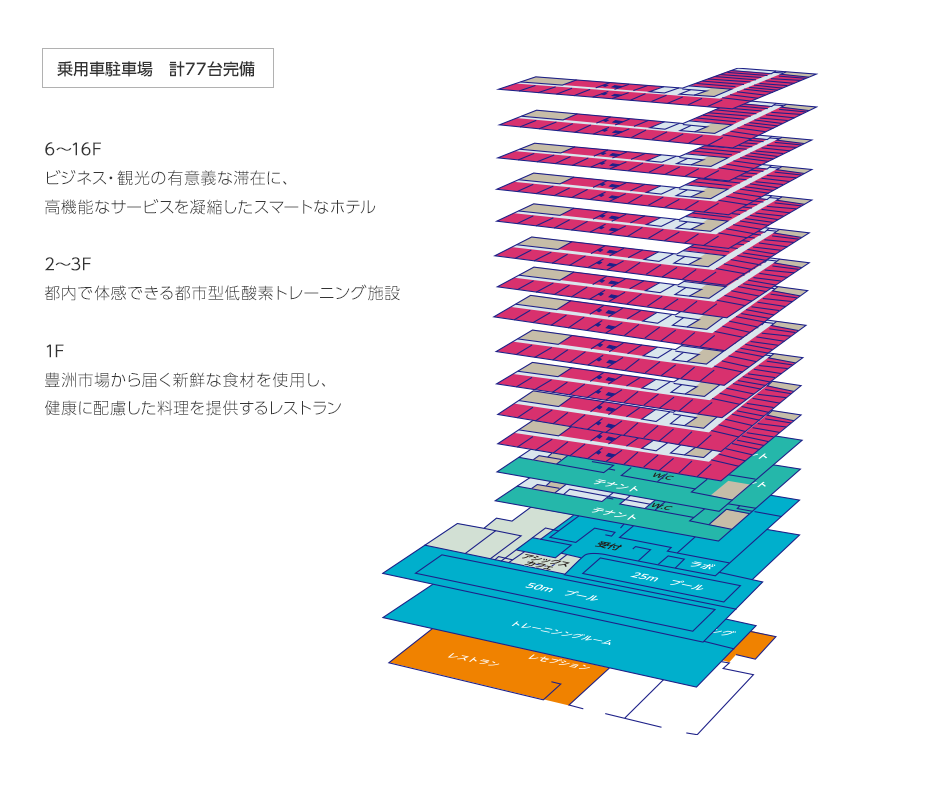 Dタワー豊洲の敷地配置図