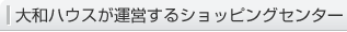 大和ハウスが運営するショッピングセンター