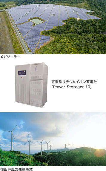 メガソーラー 定置型リチウムイオン蓄電池「Power Storager 10」佐田岬風力発電事業