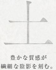 土 豊かな質感が繊細な陰影を刻む。