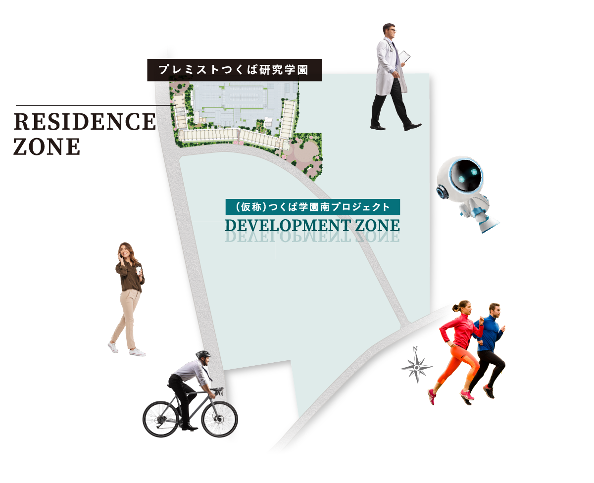 つくば学園南プロジェクト敷地イラスト