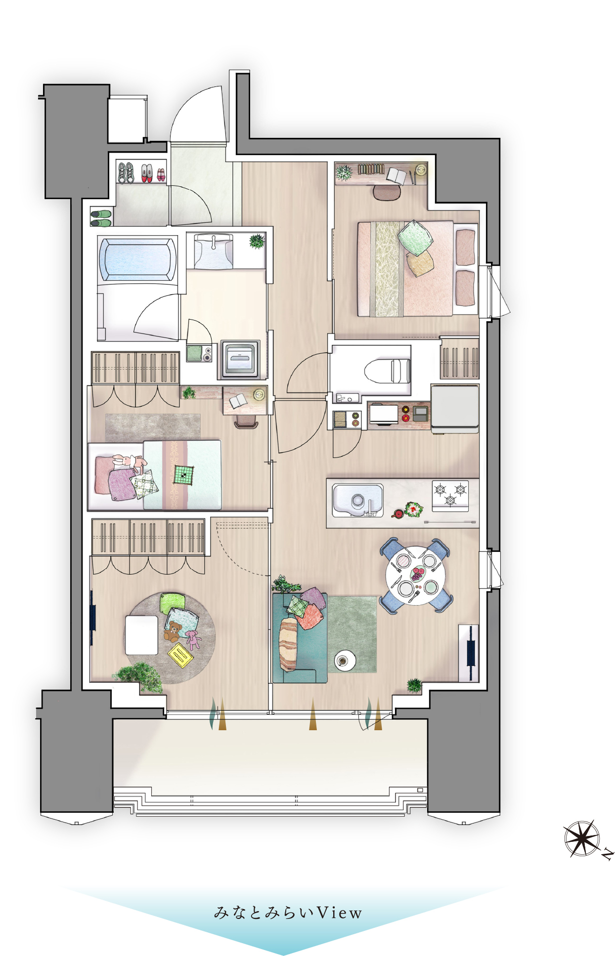 家族四人、子どもの成長を見据えたプラン