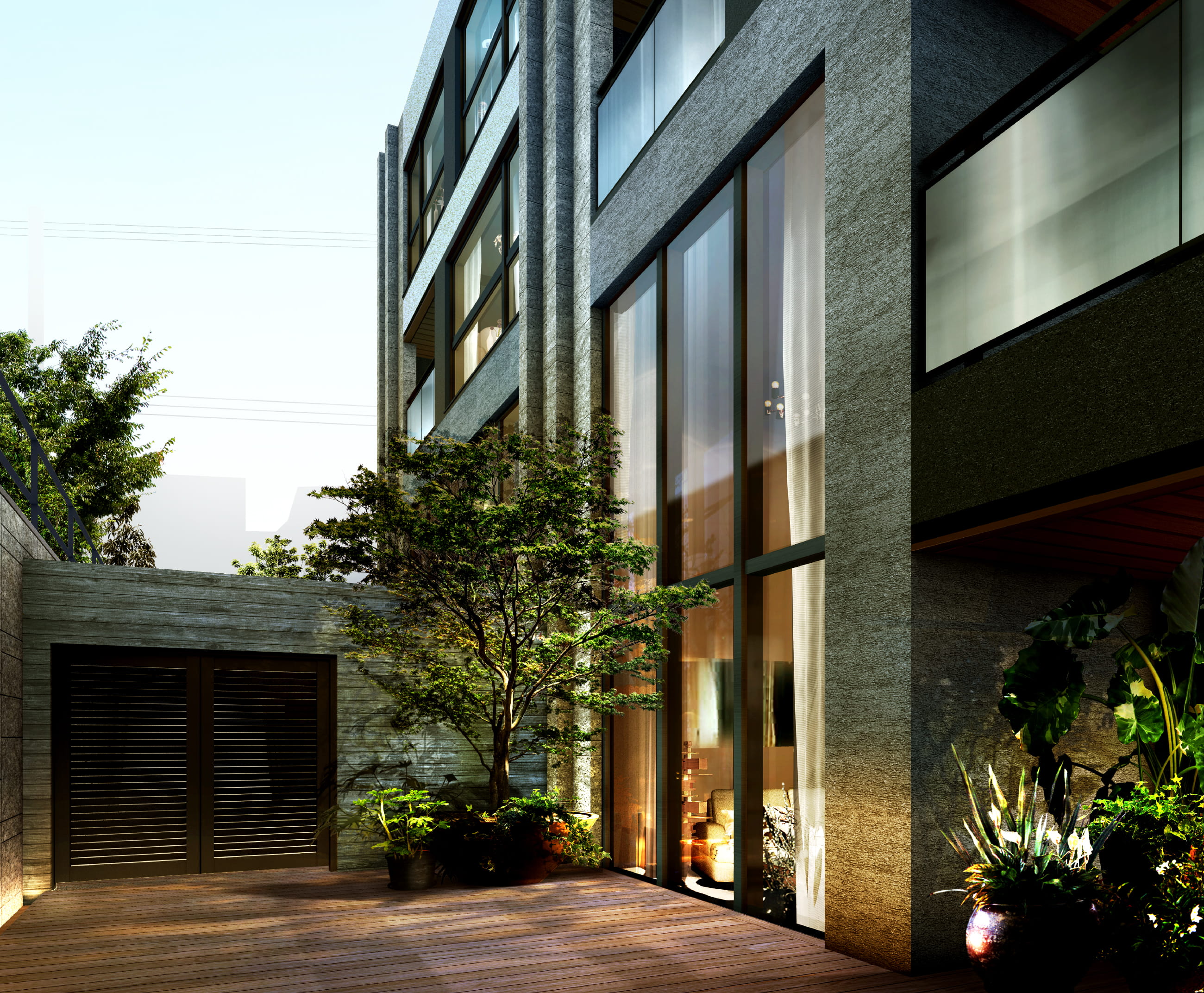 プライベートテラス（102号室）完成予想図