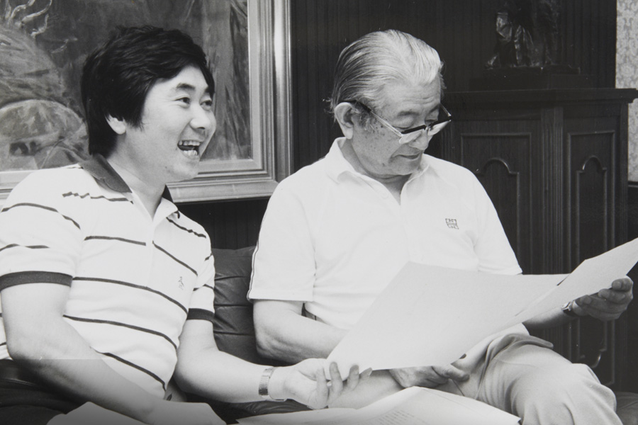 1970年代に撮影された師弟。