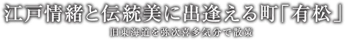 江戸情緒と伝統美に出逢える町「有松」 旧東海道を弥次喜多気分で散策