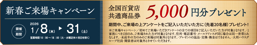 新春ご来場キャンペーン