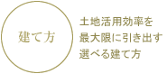 建て方 土地活用効率を最大限に引き出す選べる建て方