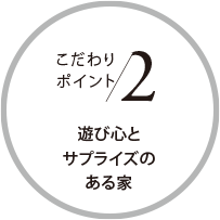 こだわりポイント2 遊び心とサプライズのある家
