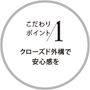 こだわりポイント1 クローズド外構で安心感を