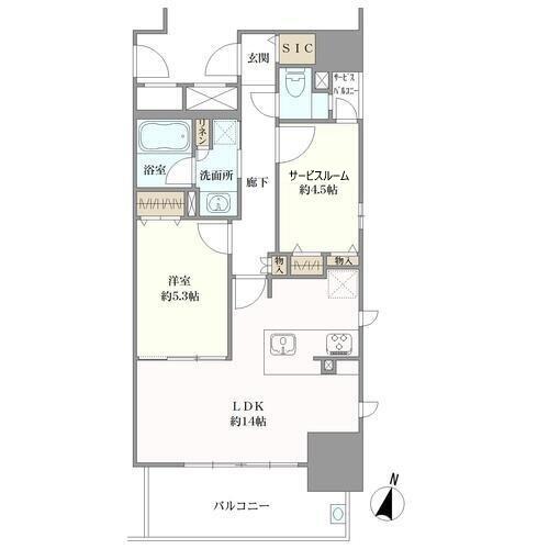 間取り図（１ＬＤＫ＋ＳＩＣ）